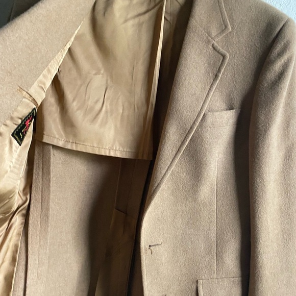 Vintage Merritt Schaefer & Brown Barrister Collection Camel Hair Tan Blazer 40 - Picture 5 of 16